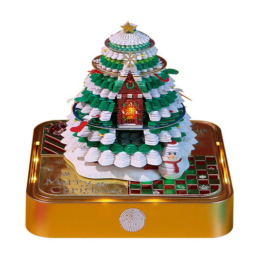 3D Christmas Tree Panoramic Memo Pad WIth LED