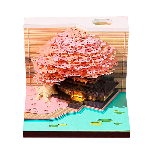 3D Pink Tree House Calendar 2025 with LED Lights