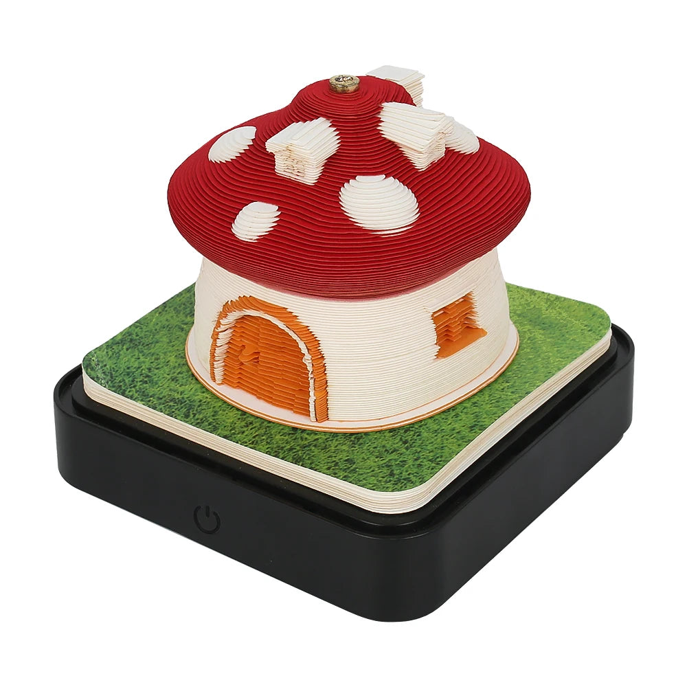 3D Red Mushroom Panoramic Calendar 2025