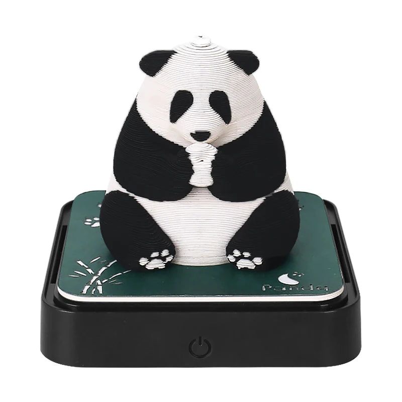 3D Panda Panoramic Calendar 2025