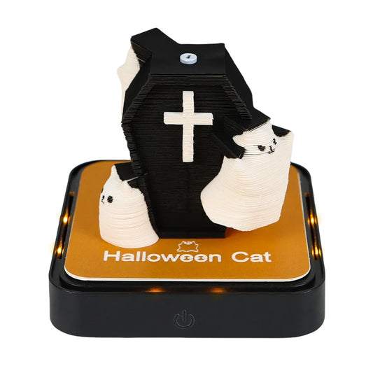 3D Haloween Cat Panoramic Memo Pad