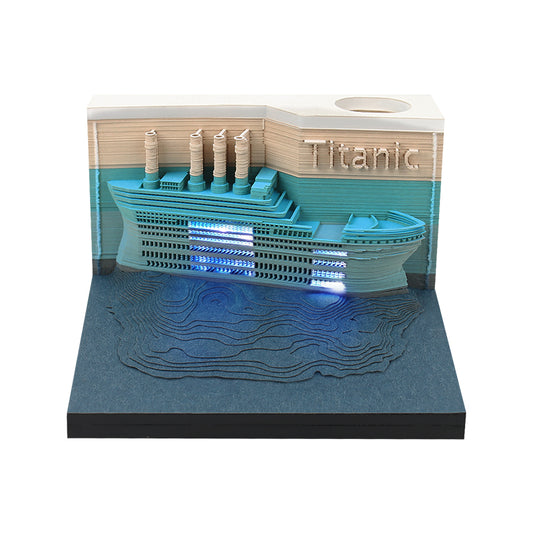 3D Titanic Calendar 2025 With LED